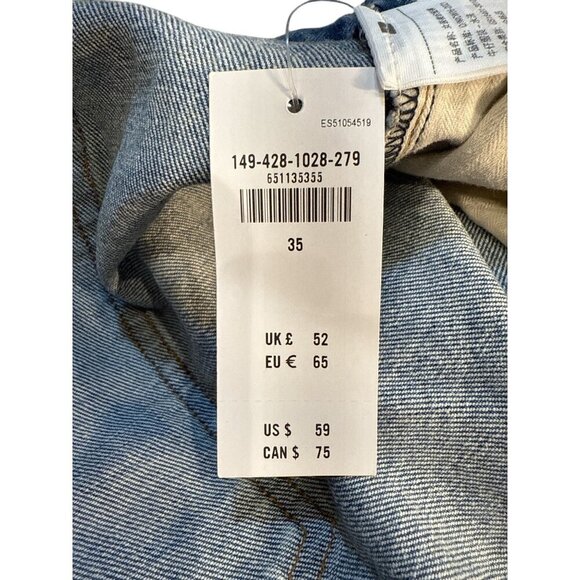 Abercrombie & Fitch The 4" Mom Short High Rise Denim Shorts Distress Size 35 NWT - Picture 6 of 9